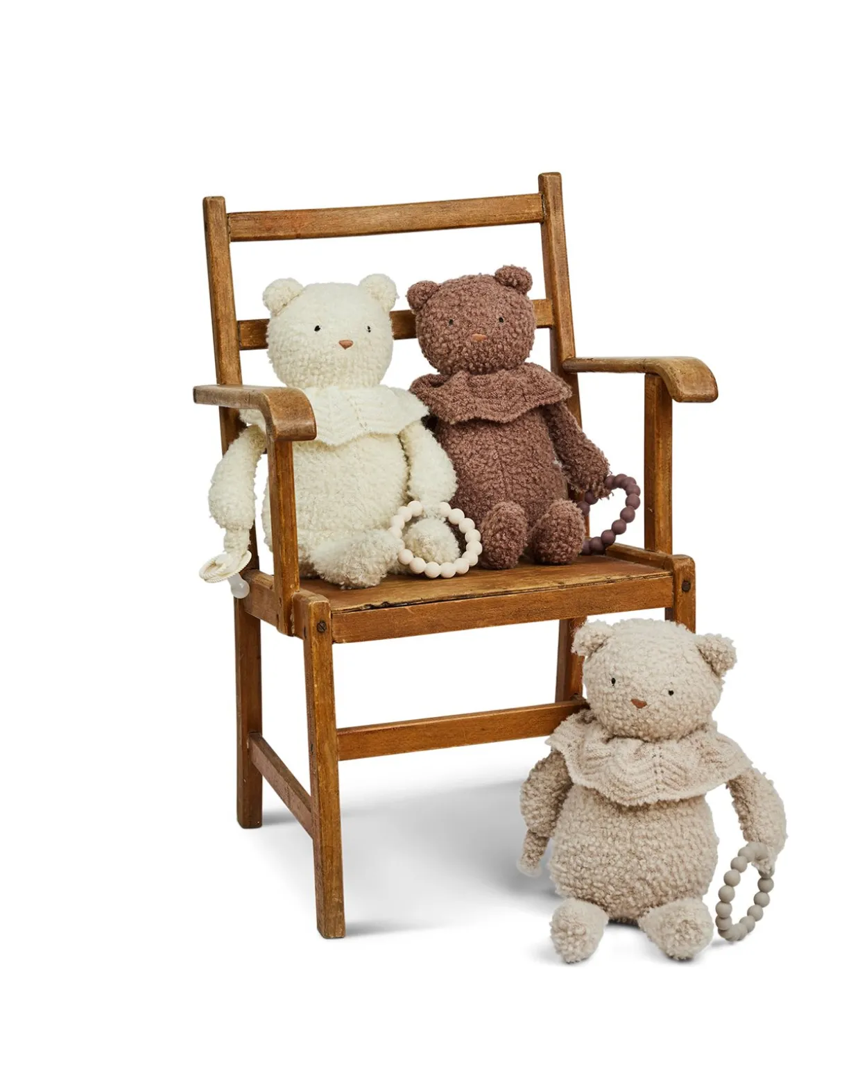 Aktivitetsbamse, bouclé merino uld, rose brown