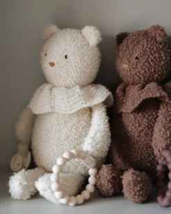 Aktivitetsbamse, bouclé merino uld, off white