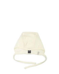 Baby hjelm, off. white drop needle, merino uld