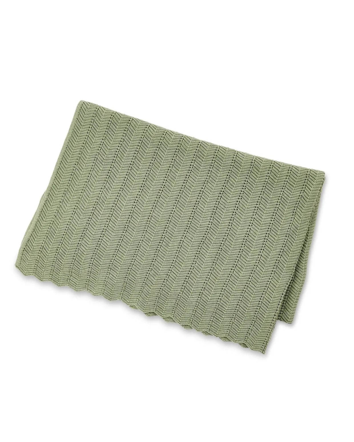 Babytæppe, fishbone strik