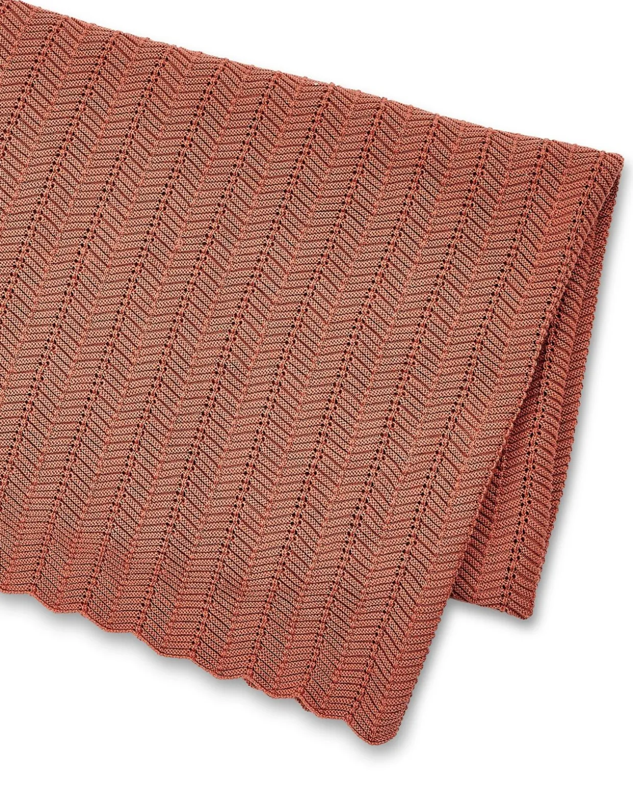 Babytæppe, fishbone strik