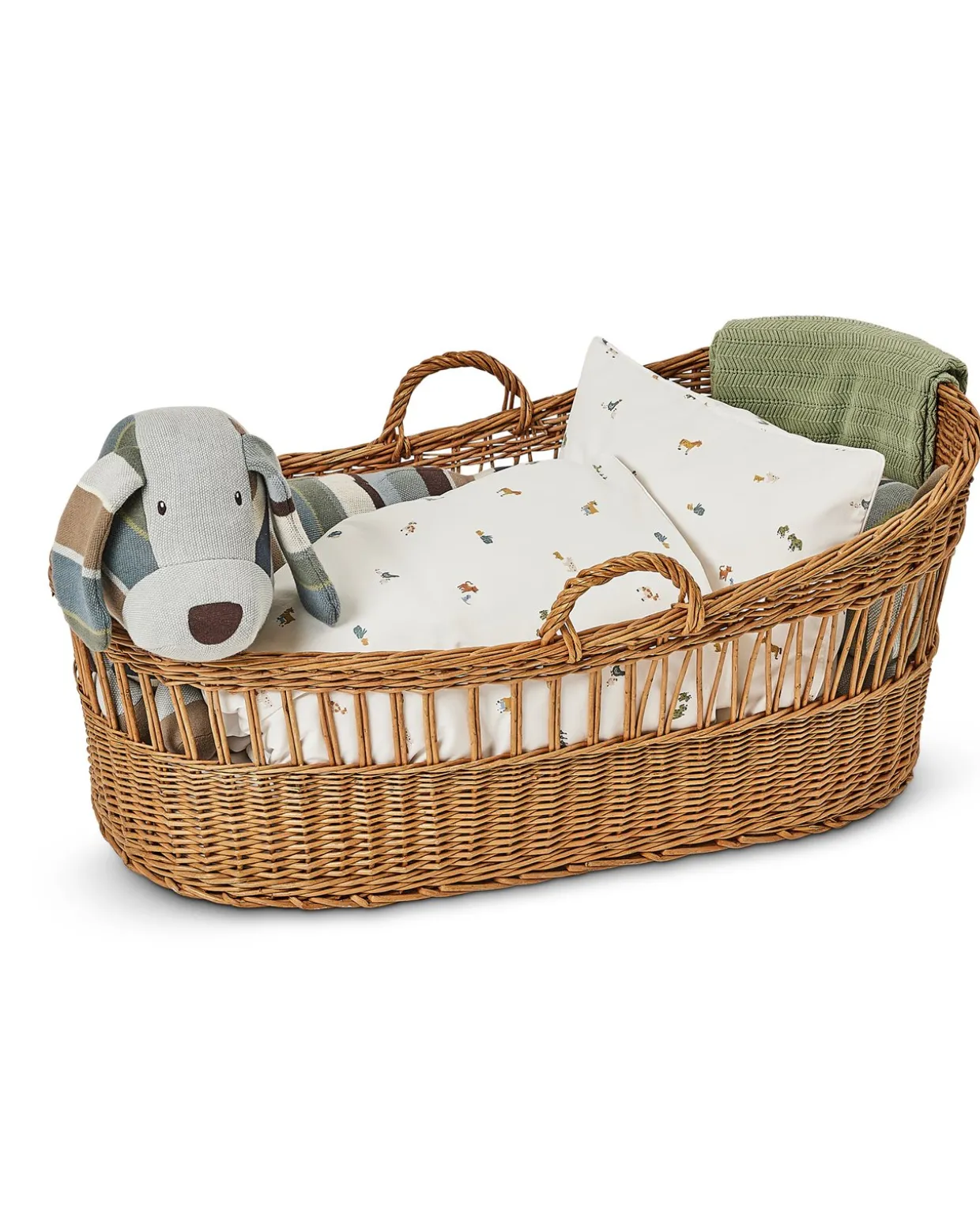 Babytæppe, fishbone strik