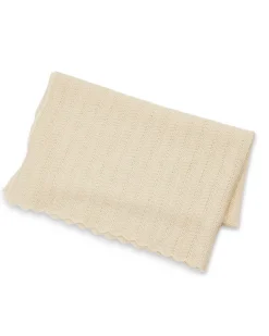 Babytæppe, fishbone strik, uld