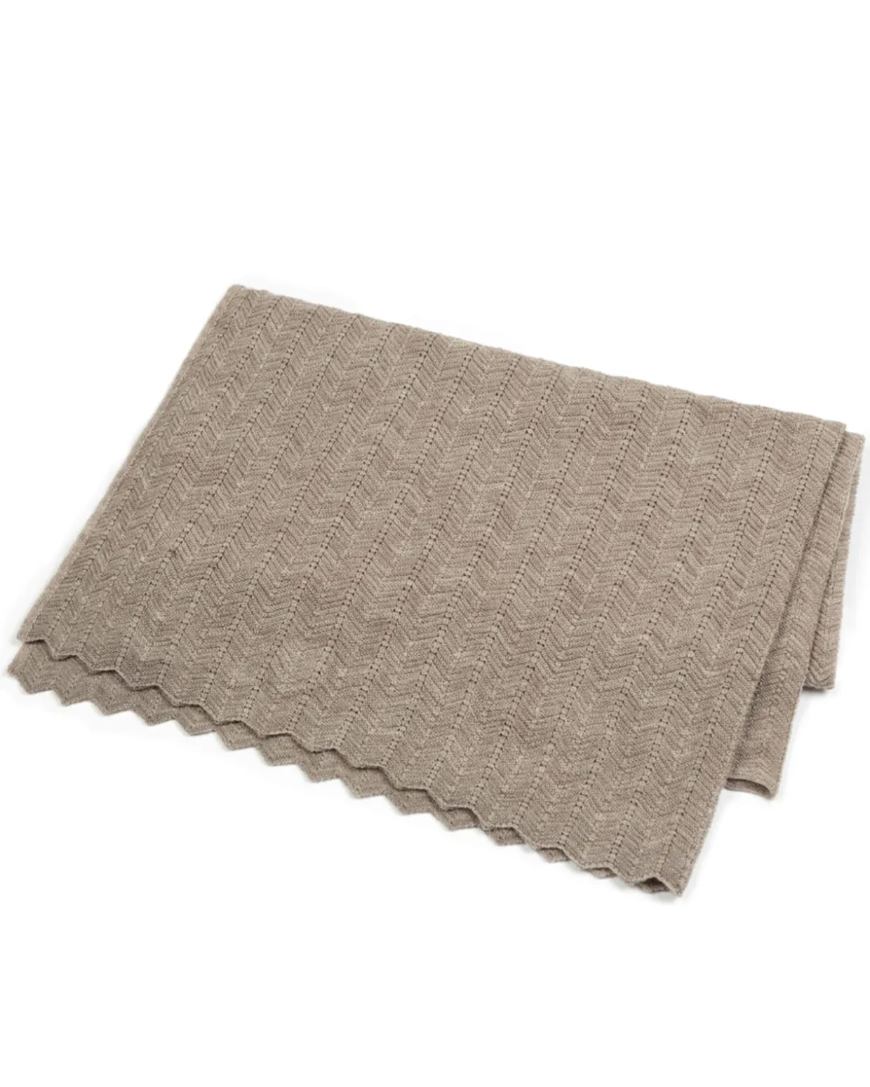 Babytæppe i merino uld, natur