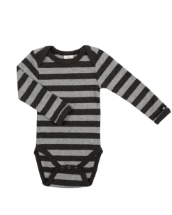 Body LS, stribet, grå/ antrazit