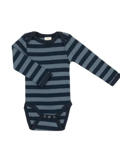 Body LS, stribet, navy/ denim