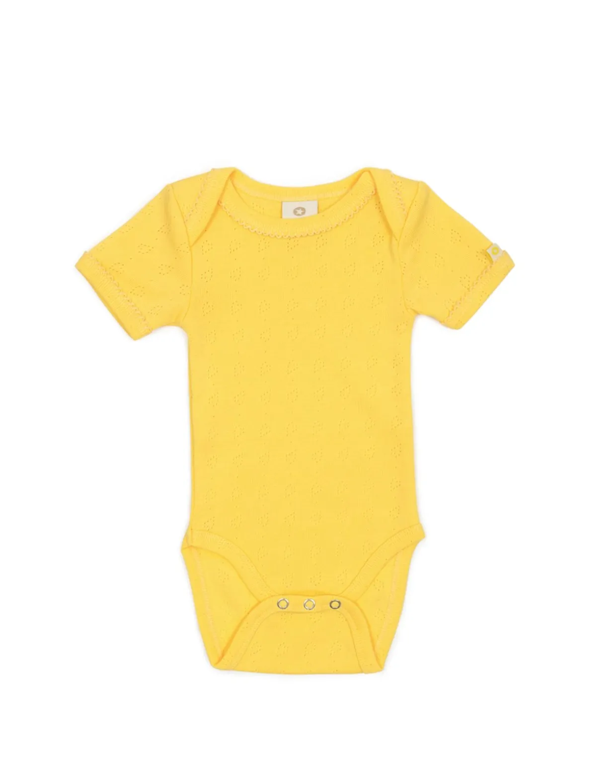 Body SS, hjerte jaquard, lys gul