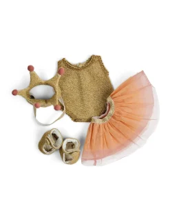 Dukketøj, prinsesse skørt, body, sko og krone