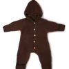 Jumpsuit bouclé merino uld, brown