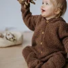 Jumpsuit bouclé merino uld, rose brown