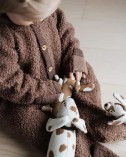 Jumpsuit bouclé merino uld, rose brown