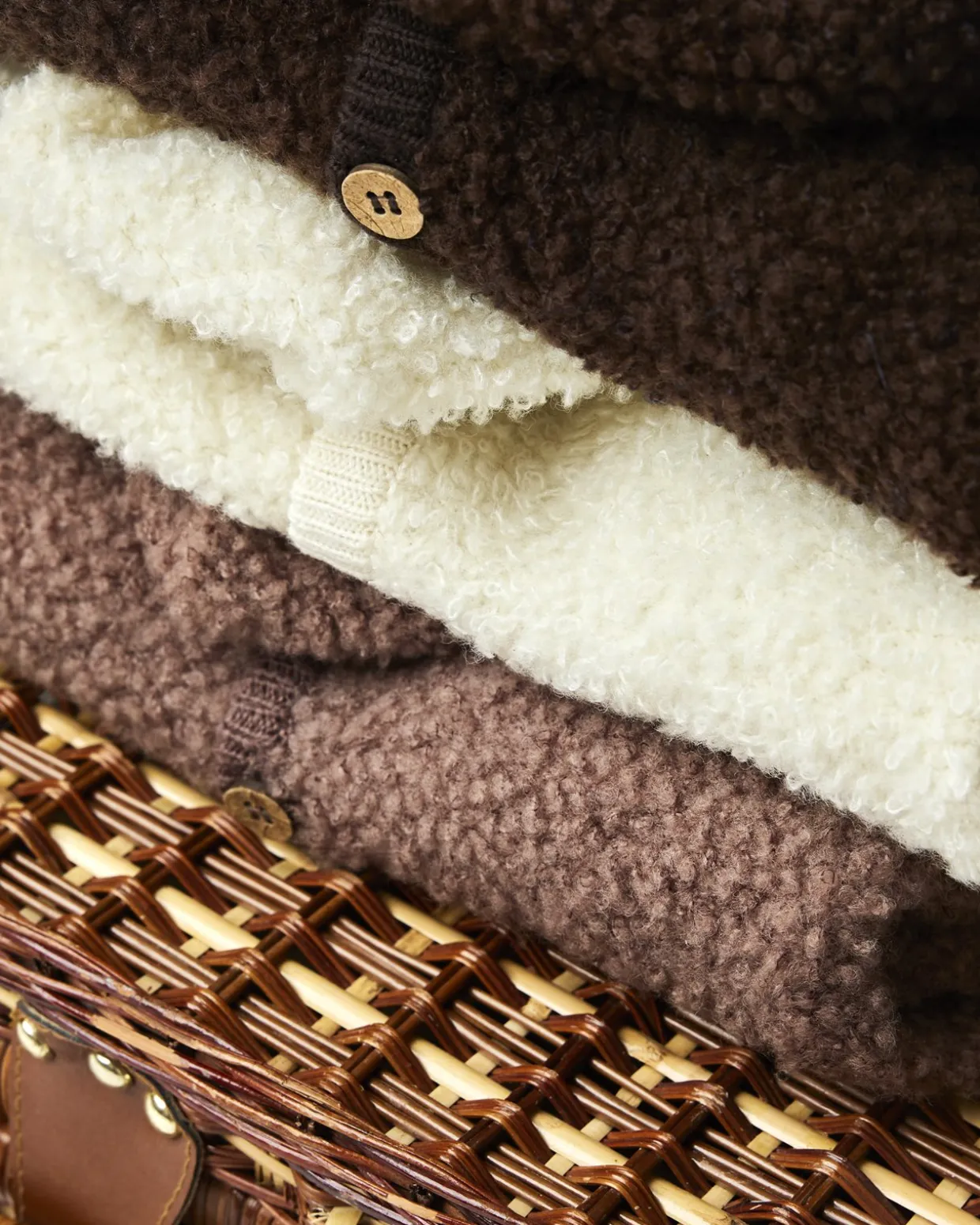 Jumpsuit bouclé merino uld, off white