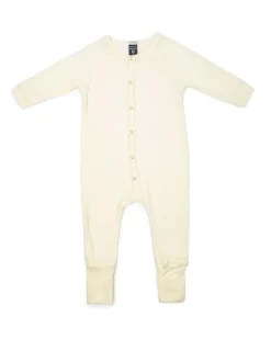 Natdragt, off. white drop needle, merino uld