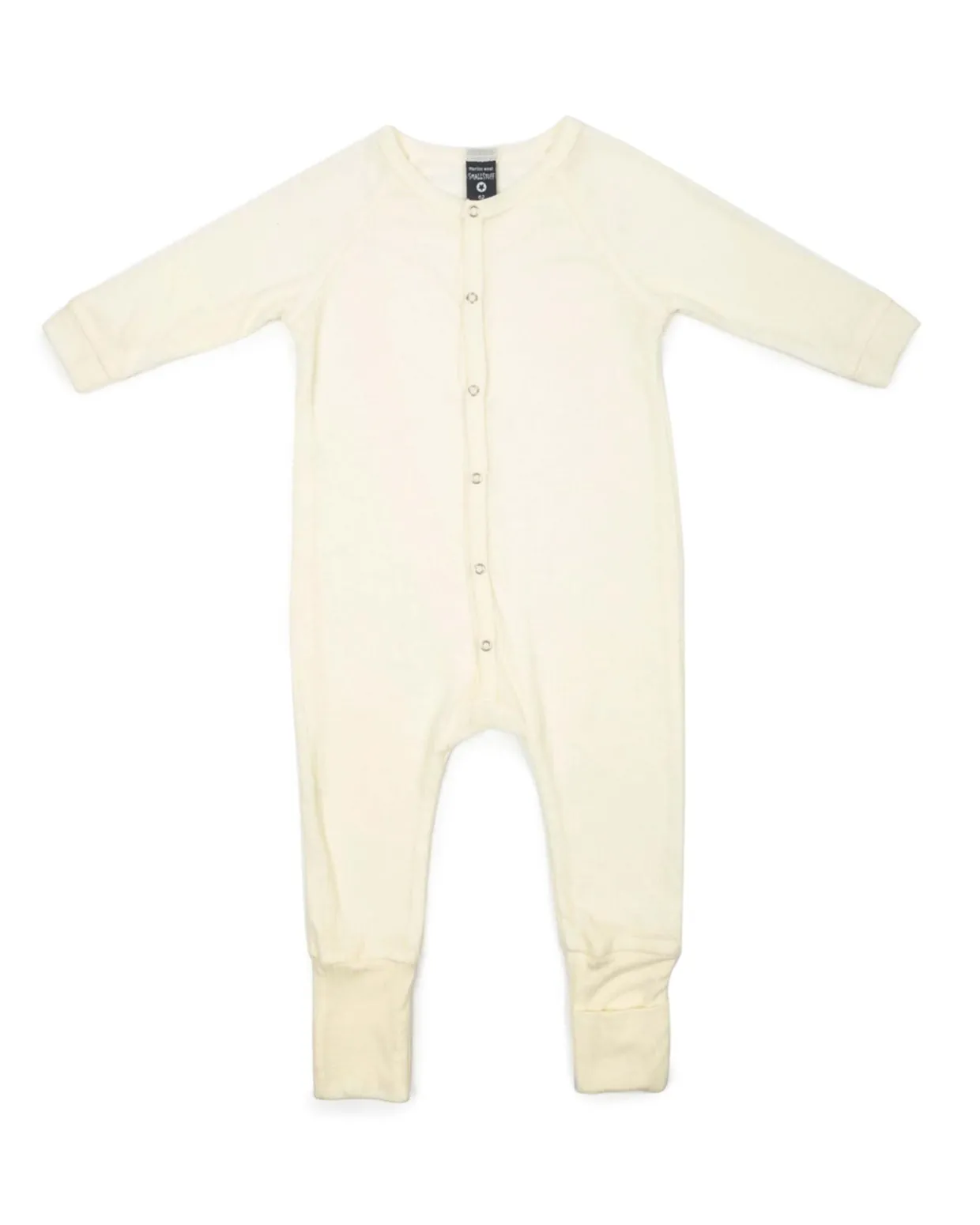 Natdragt, off. white drop needle, merino uld