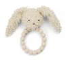 Rangle på silikone ring, bouclé kanin