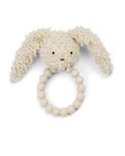 Rangle på silikone ring, bouclé kanin