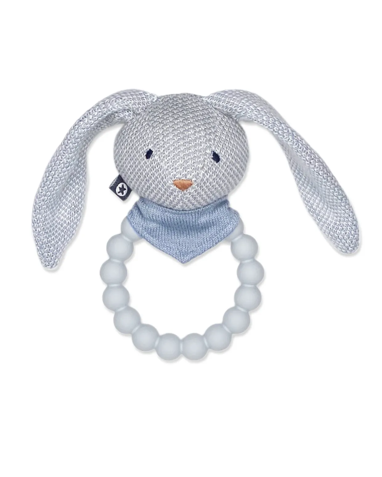 Silikone rangle, kanin, lyseblå