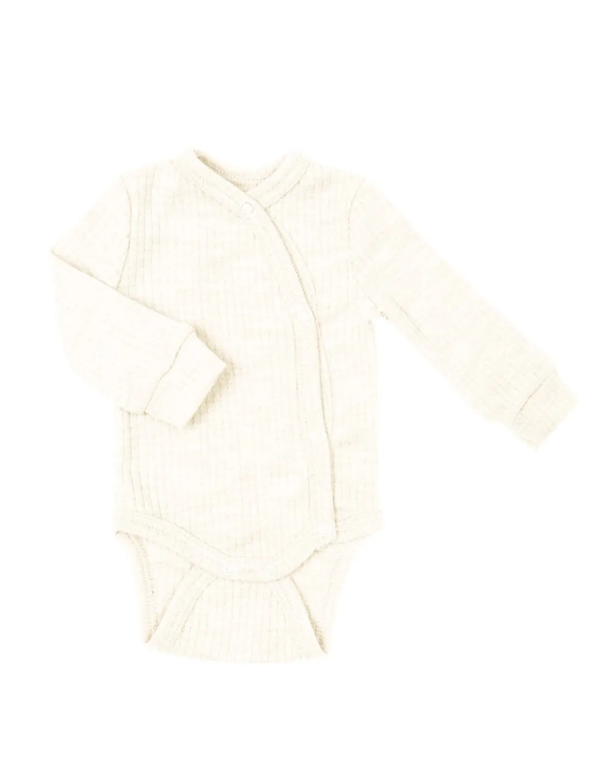 Slå om body, merino uld, off. white drop needle