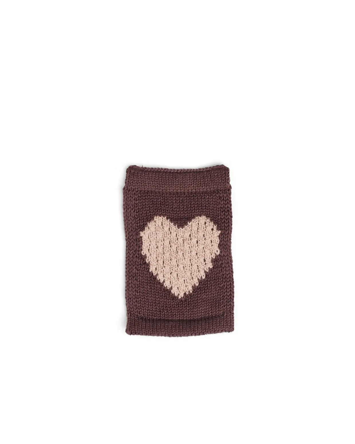 Strikket flag, hjerte, rosa