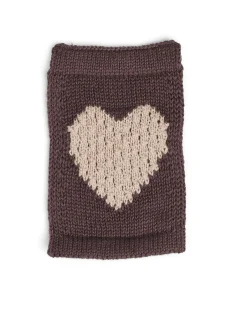 Strikket flag, hjerte, rosa