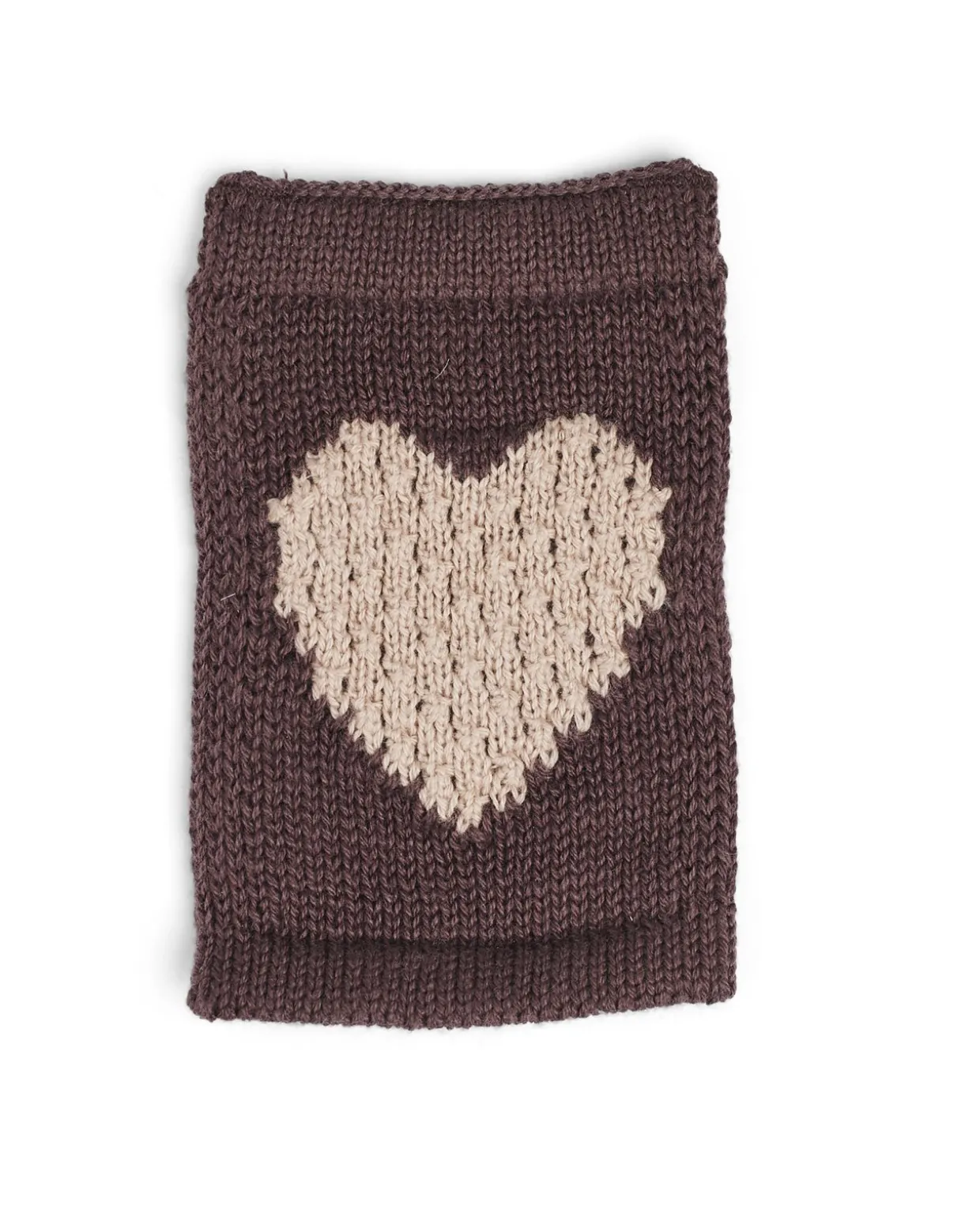 Strikket flag, hjerte, rosa