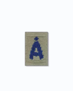 Strikket bogstav Å, blå