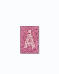 Strikket bogstav Å, rosa