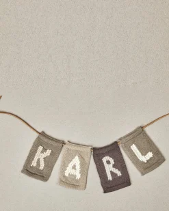 Strikket bogstav A, natur