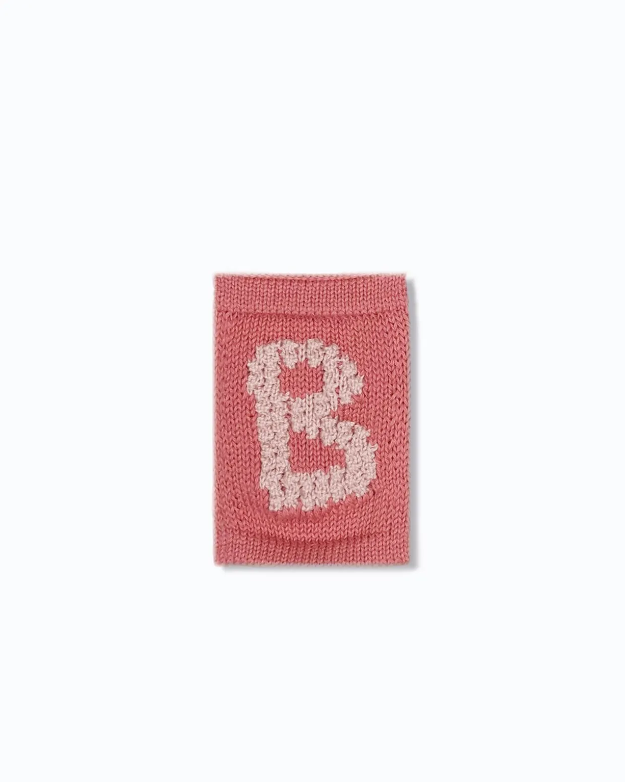 Strikket bogstav B, rosa