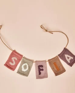 Strikket bogstav I, rosa