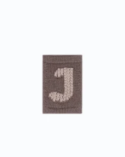 Strikket bogstav J, natur