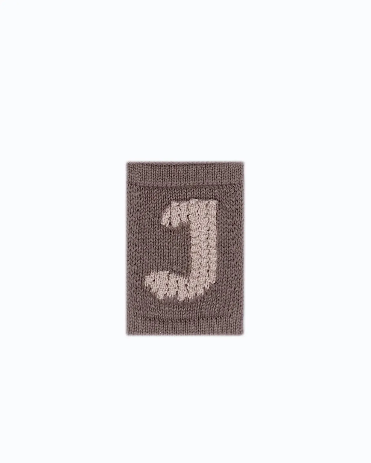 Strikket bogstav J, natur