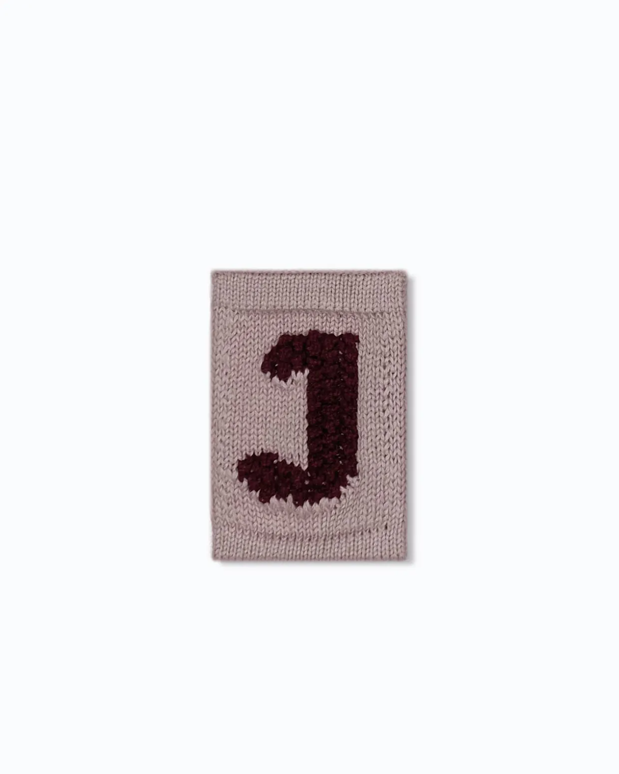 Strikket bogstav J, rosa