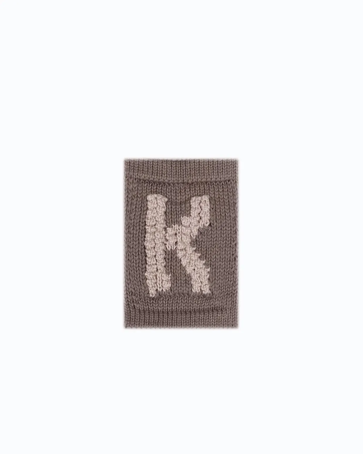 Strikket bogstav K, natur