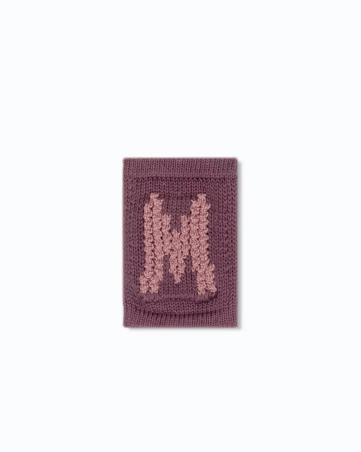 Strikket bogstav M, rosa