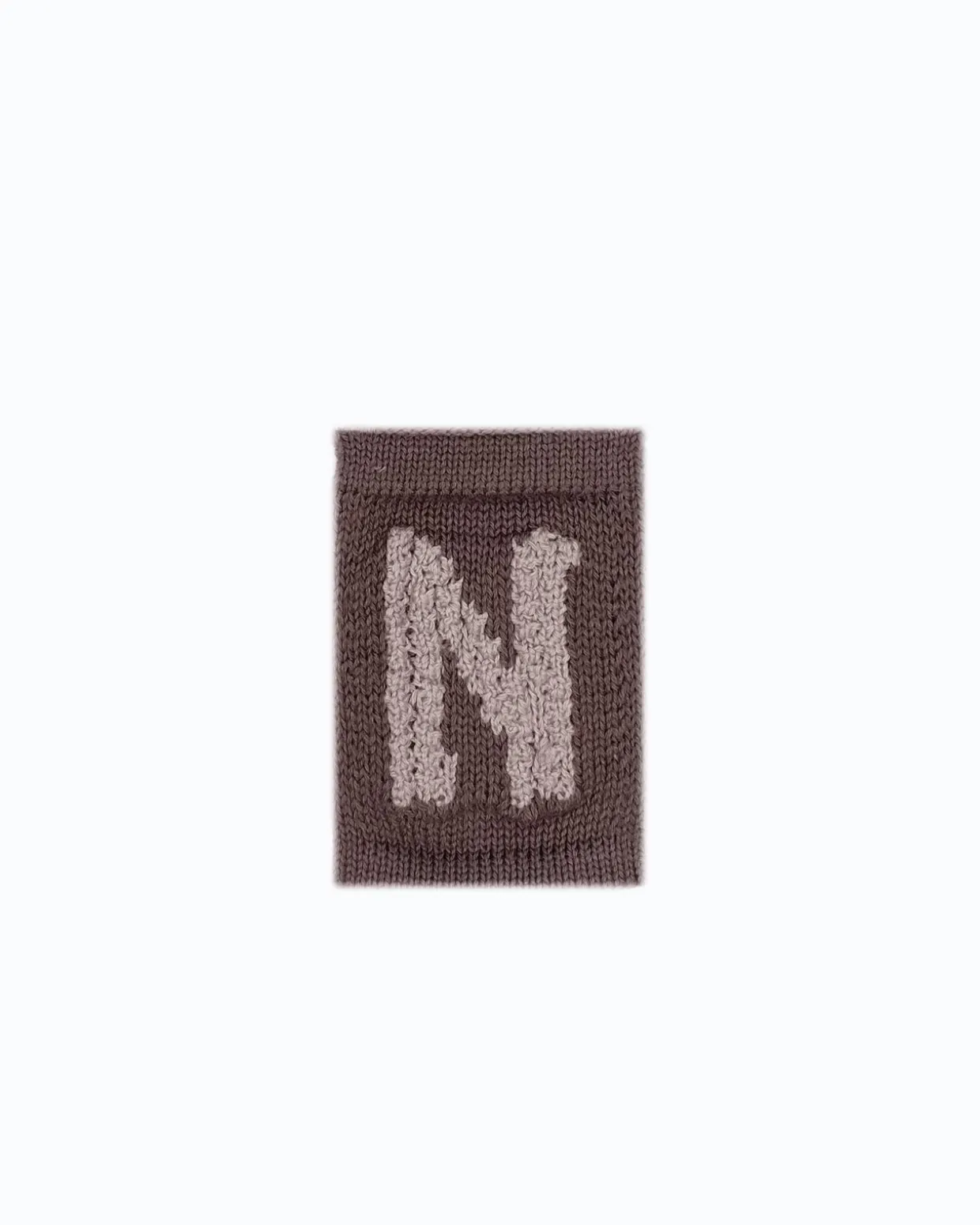 Strikket bogstav N, natur