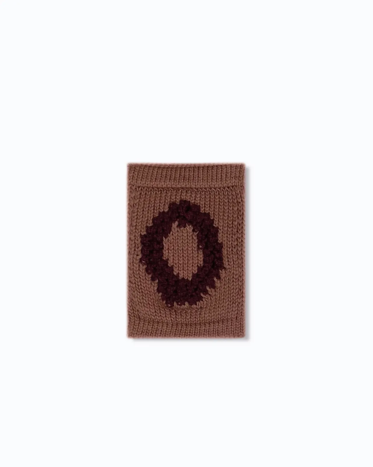 Strikket bogstav O, rosa