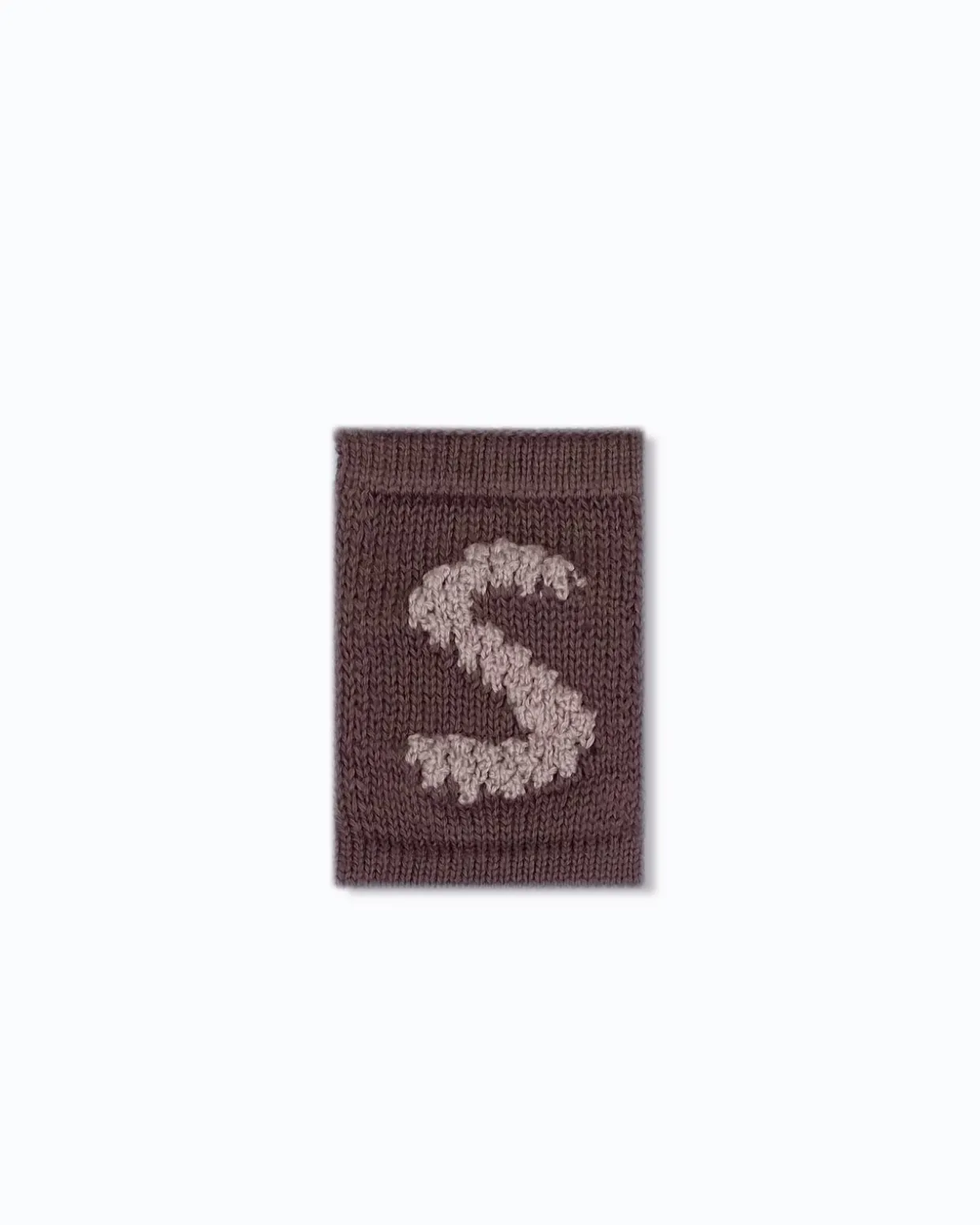 Strikket bogstav S, natur