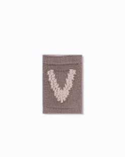 Strikket bogstav V, natur