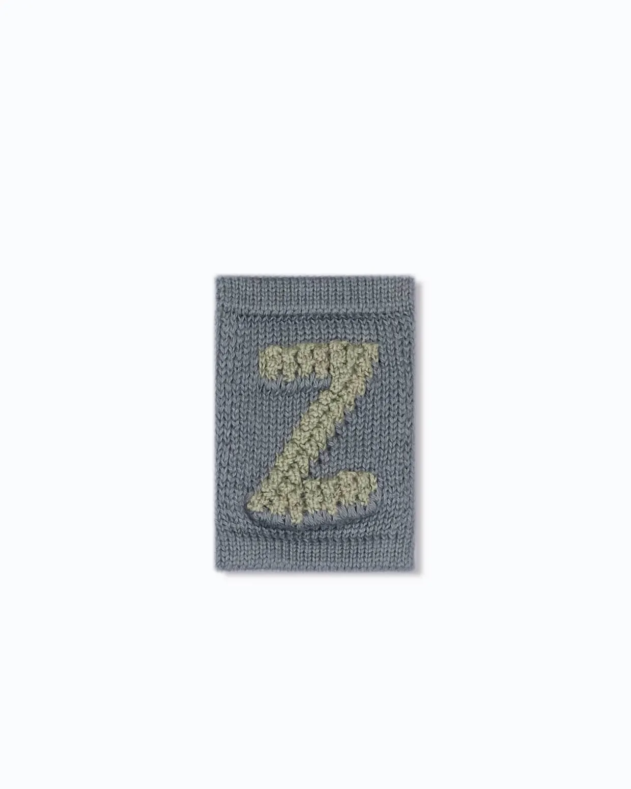 Strikket bogstav Z, blå