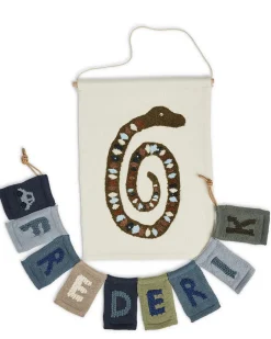 Strikket flag, bil, blå