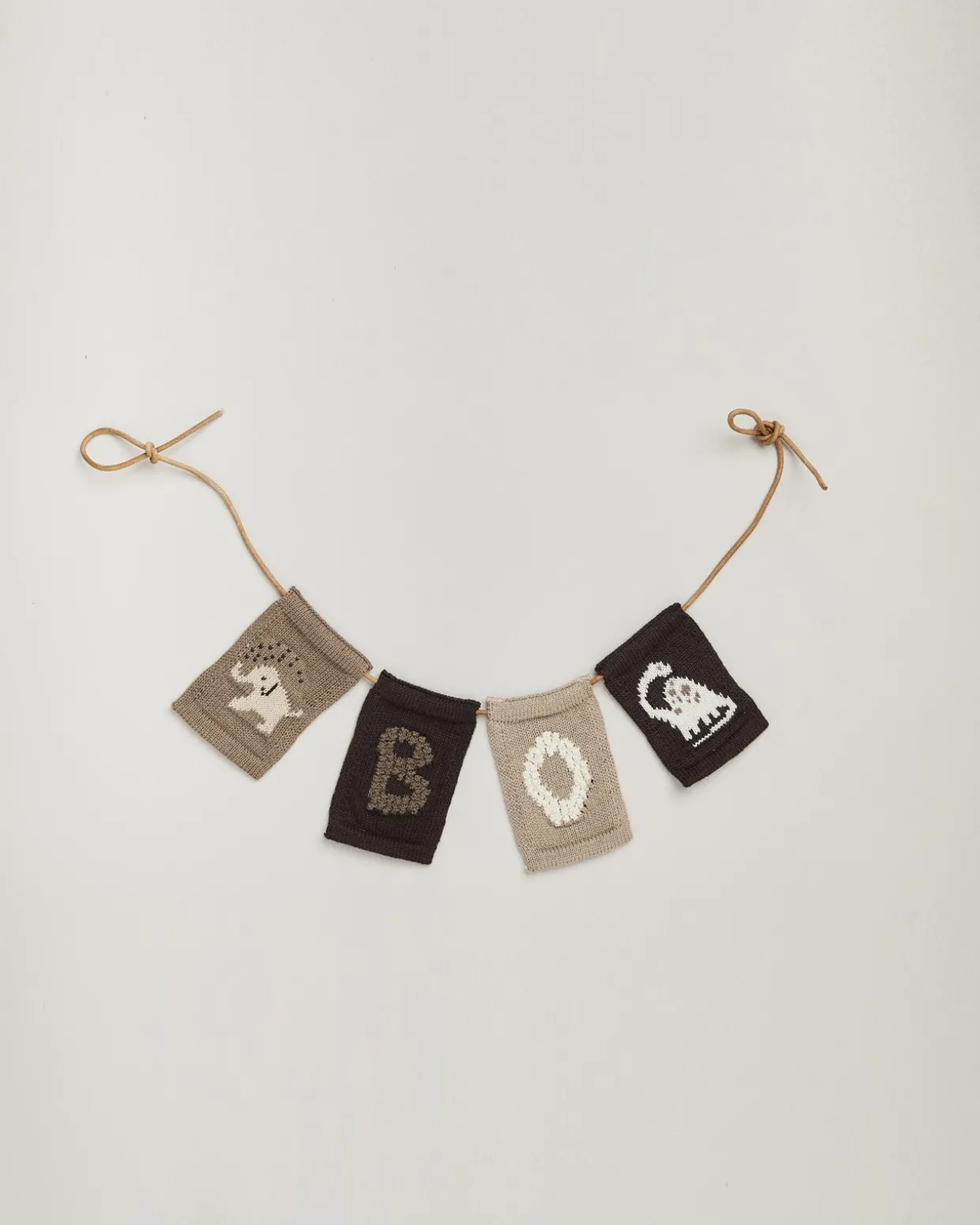 Strikket flag, dino, natur