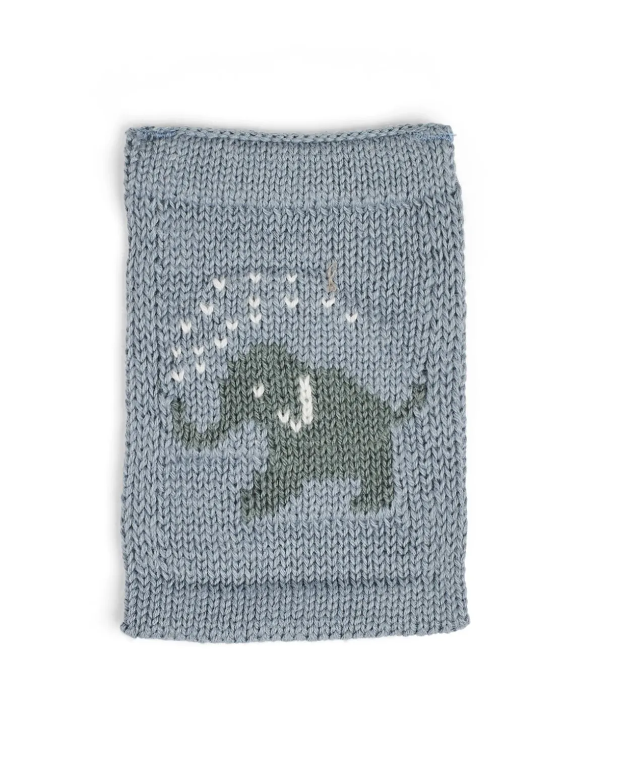 Strikket flag, elefant, blå