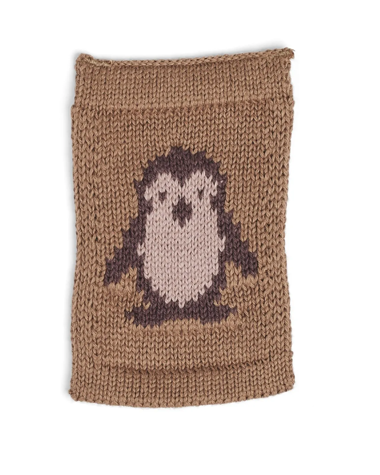 Strikket flag, pingvin, rosa