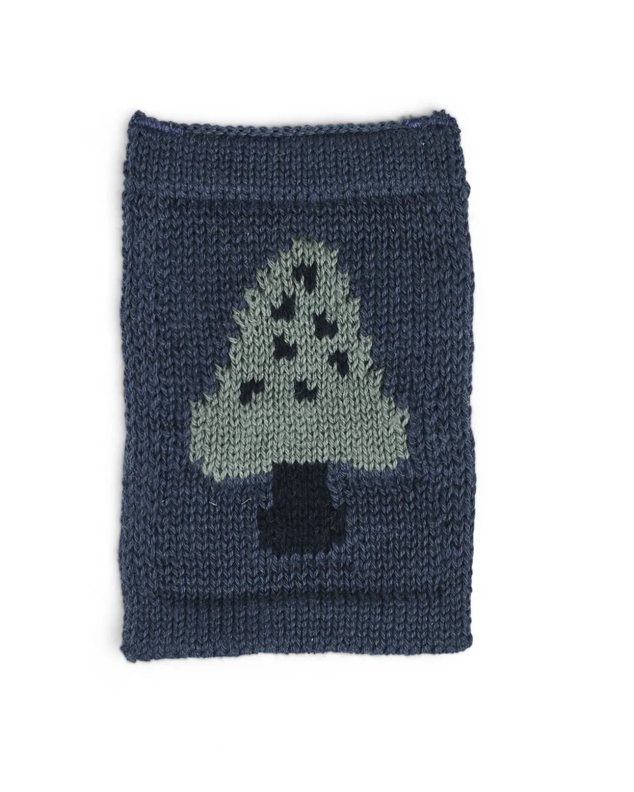 Strikket flag, svamp, blå