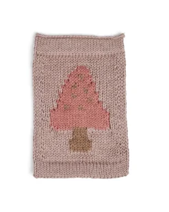 Strikket flag, svamp, rosa