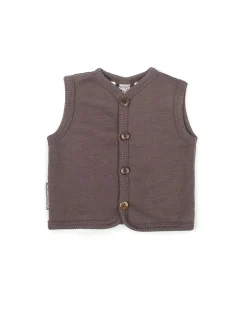 Vest, merino uld, rose brown